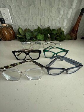Set Of 6 Stylish Women’s Eyeglass Frames In Assorted Colors & Shapes Including C